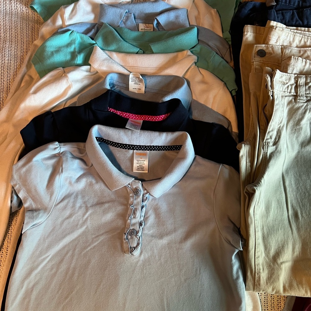 Lot of Girls Polo Shirts,Polo Dresses,Khaki’s, Cardigans,Children’s Place 10-12